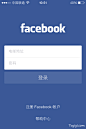 Facebook APP登陆页UI设计