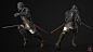 Knight, Alex Chernov : Modelled in Maya and sculpted in zBrush. Partly inspired by the concept art from the Dark Souls 3 (concept: http://darksouls3.wiki.fextralife.com/file/Dark-Souls-3/knight_small.jpg) and For Honor games.