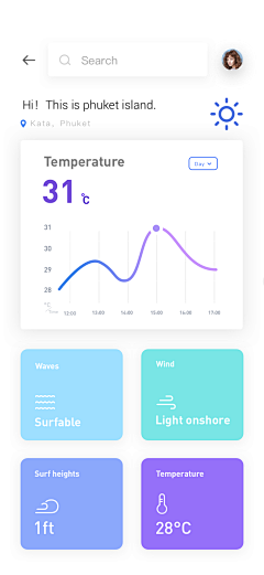 哎呦派大星采集到UI_天气界面