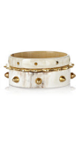 Ashley Pittman Mwanga set of three horn and gold-tone bangles