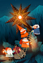 Christmas Card: Elves on Behance 