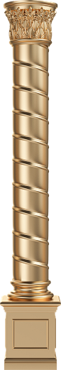 罗马柱图片欧式构件元素建筑装饰金色柱子