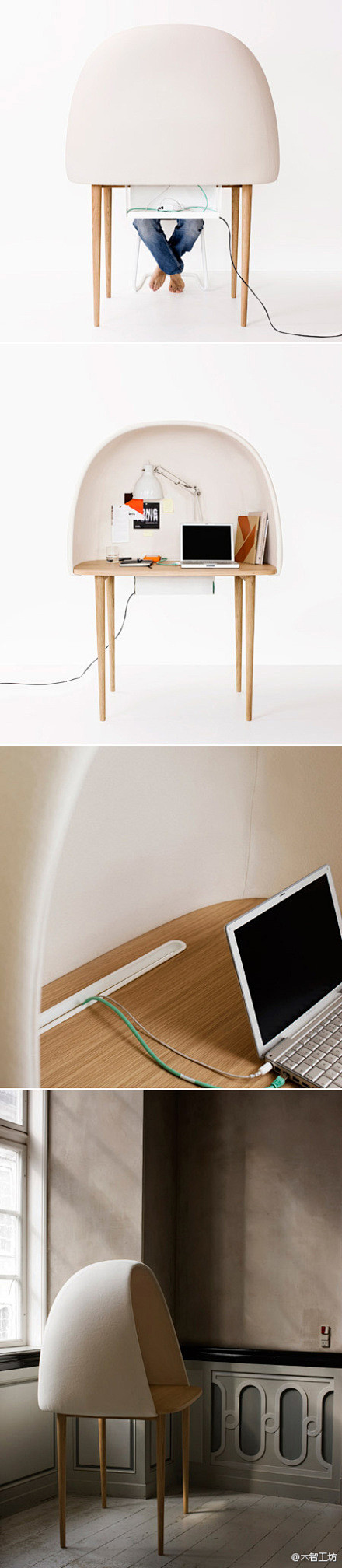 丹麦GamFratesi工作室设计的书桌...
