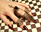 Visual Kei Nail Ring Set 1 by *Necrosarium