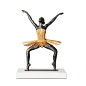简美欧式芭蕾舞女孩客厅书房卧室金属艺术品人物天使创意雕塑摆件-淘宝网