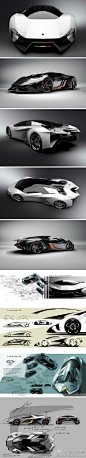 分享兰博基尼Diamante概念车设计。