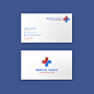 Medical professional business card design mockup Free Vector