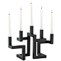 Verona Candle Holder, Black : Buy the Verona Candle Holder, Black from Liang & Eimil today at LuxDeco.com. Discover leading designer brands with free UK delivery on orders over £300.