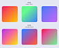运用撞色
通过对比色或邻近色的使用让渐变更加富有多样性，提升用色的层次感