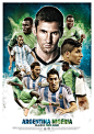 世界杯球队插画海报BY Gonza Rodriguez