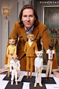 Fantastic Mr. Fox, Wes Anderson with some of the characters