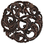 Aged Copper Leaf Swirl - traditional - Wall Sculptures - Paragon Decor