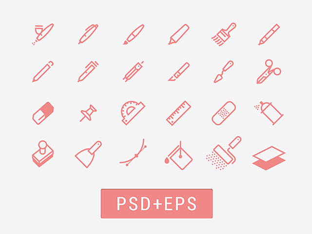 Drawing tools icons ...