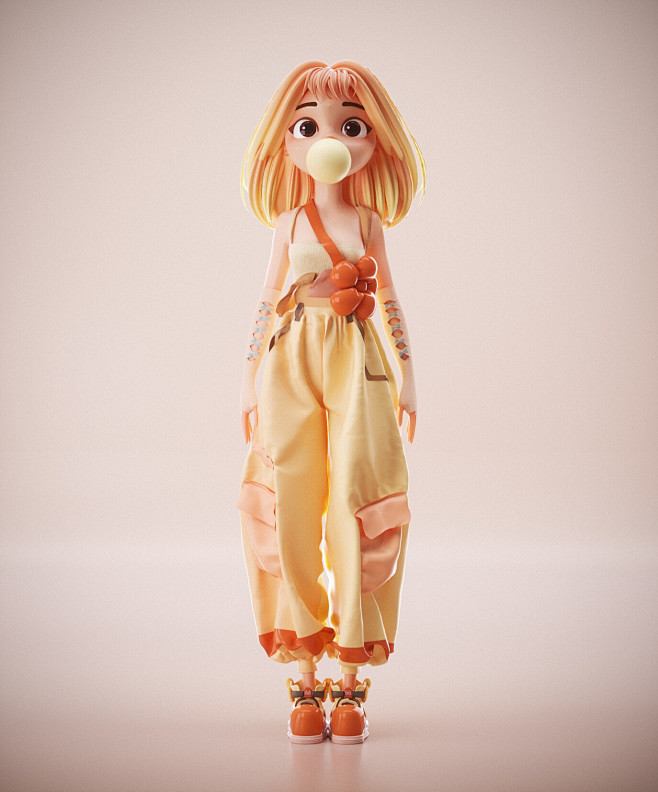 3D人物模型----向日葵少女