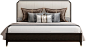 苏慕新中式实木卧室双人床，新中式风格，卧室场景