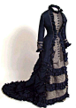 服装｜维多利亚时期，1850s~1890s，黑色系。 ​​​​