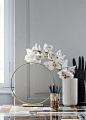 Beautiful decoration with the Lyngby vase in white.