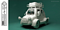 旅行面包车|同人|3D建模|白模|车灯|浴缸-3D模型网络班作品图片素材-名动漫