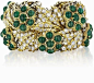 Buccellati gold, diamond and emerald bracelet