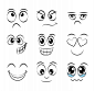 fun expression facial design Premium Vector