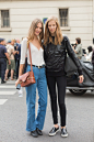 Tilda Lindstam ,Lexi Boling Model off duty street style Paris Haute Couture Fall 2015 