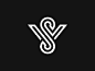 SV徽标SV字母SV会标SV会标类型设计，黑白最小几何徽标设计灵感，用于品牌和标识印刷图形设计，线条艺术徽标