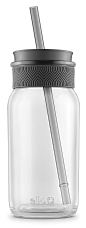 Amazon.com : Ello Kella BPA-Free Glass Sipper with Straw, Grey, 20 oz. : Sports & Outdoors