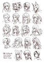 分享一组150款动漫人物头像及发型手绘参考~... 来自photoshop资源库 - 微博