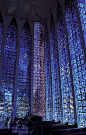 Dom Bosco Sanctuary, Brasilia, Carlos Alberto Naves, 1963. Stained glass by Hubert Van Doorne.