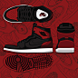 Air Jordan 1 球鞋插画