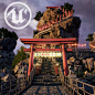 Festival of small island of shrine, Moto Nakamura : These pictures were captured on Unreal Engine 4.