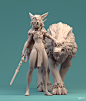 Mononoke, Julien Desroy : A tribute to my favorite movie.
"What if princess Mononoke was in World of Warcraft universe ?"
This was what I got in my mind when I sculpted this. 
