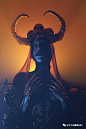 # †Necro Mary†——一系列的3D插画探索的主题是对恶魔的恐惧，对圣母玛利亚的崇拜，以及正在成为我们最新宗教的技术和机器人。Billelis和Sick666mick的合作，将 #赛博朋克# 的影响、宗教作品、黑暗主题和身体改造融合在一起，创造出一种善与恶的宗教混合体。