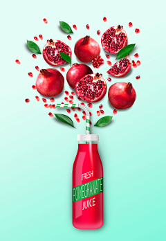 九图素材网采集到新鲜蔬菜水果汁海报设计