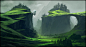 General 1500x825 digital art fantasy art landscape green