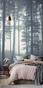 Sea of trees wall mural