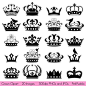 Crown Clipart Clip Art, Crown Silhouette Clipart Clip Art - Commercial and Personal Use on Etsy, $6.00: 