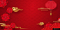 新年背景模板 中国红背景 国潮素材 年味背景 春节海报背景 春节背景 传统中国风广告海报平面设计