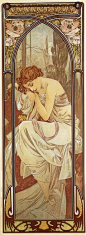 The Times Of Day, Night's Rest by Alphonse Mucha | Illustrations & Art