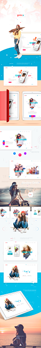 Gmix Web Site : Website designed for new social app.