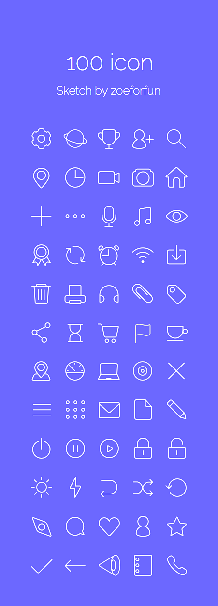 100 Icons by Sketch