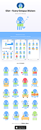 Eliot - Funny Octopus Stickers : Stickers for iMessage 