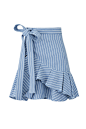 Alexis Blue Stripe Anvivi Ruffle Skirt : Rent Blue Stripe Anvivi Ruffle Skirt by Alexis for &#;3635 - $55 only at Rent the Runway.
