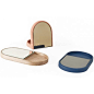 Table mirror / with storage compartment / contemporary / oval ARMAND by Elisabeth Hertzfeld  Harto