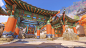 Overwatch - Busan - Temple, Simon Fuchs : This is some environment work I did on the Busan map for Blizzard Entertainment's Overwatch. I was responsible for taking this area from the block out stage to the final product together with Helder Pinto. In thes