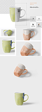 4个时尚高端逼真质感的咖啡杯水杯包装设计VI样机展示模型mockups_VI样机_乐分享素材网_psd素材_平面素材_png素材_免费素材_素材共享平台