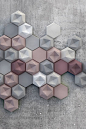 Edgy - Asymmetrical surfaces and soft colours - New Kaza Concrete three-dimensional  #tile collection @kazaconcrete #geometry