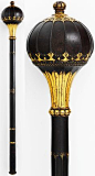 Persian mace, 16th century, possibly steel, gold. L. 25 in. (63.5 cm), Met Museum, Bequest of George C. Stone, 1935.