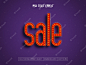 Sale banner psd text effect