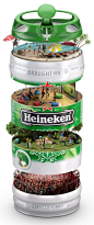 Heineken keg by Ricardo Tohme, via Behance: